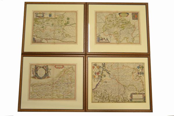 Carte geografiche, sec. XVII, raffiguranti l'EUROPA, da Willem Blaeu, cm 42x50 ( 4 )