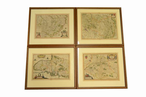 Carte geografiche, sec. XVII, raffiguranti l'EUROPA, da Willem Blaeu, cm 42x50 ( 4 )