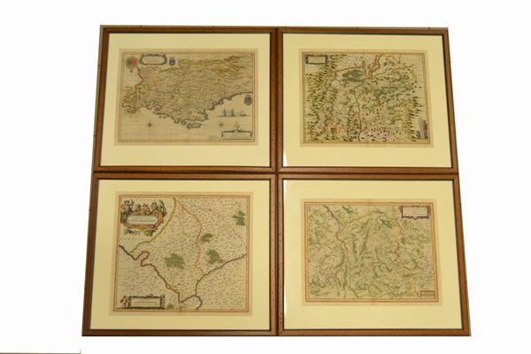 Carte geografiche, sec. XVII, raffiguranti l'EUROPA, da Willem Blaeu, cm 42x50 ( 4 )