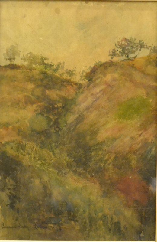 Giuseppe Galli (1868-1953) PAESAGGIO acquerello su cartone, cm 22x33