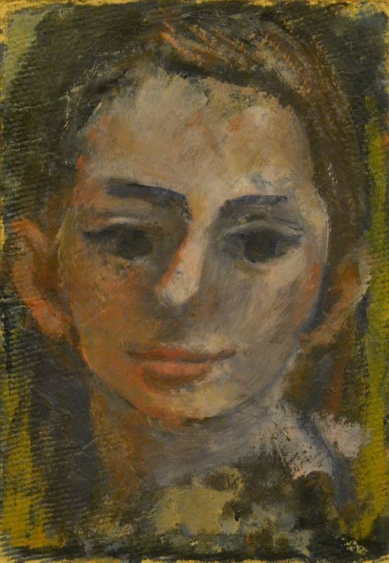 Ugo Capocchini (1901-1980) VOLTO, olio su cartone telato, cm 23,5x34
