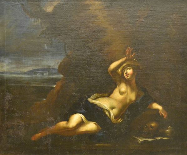Scuola Italiana, sec. XVIII, DEA, olio su tela, cm 86x72, restaurato