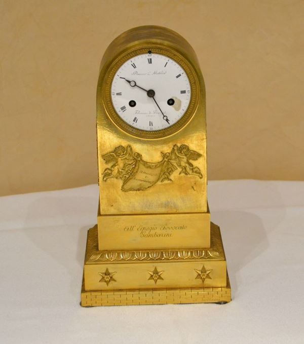 Orologio da tavolo, Francia, inizi sec. XX, alt. cm 30
