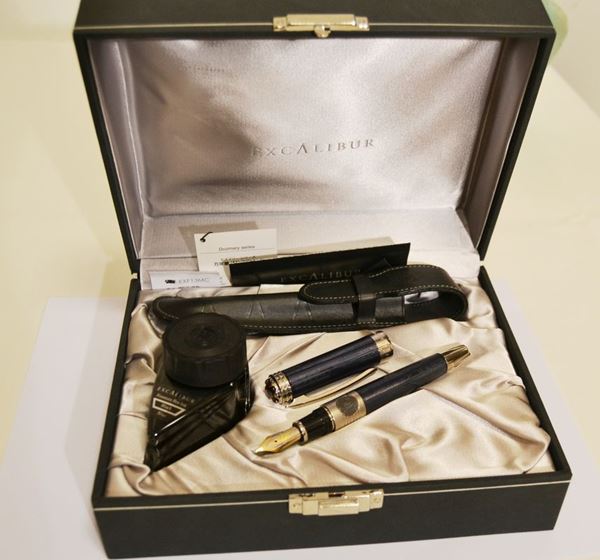 Penna stilografica da collezione, marca excalibur, mod. exf 13mc, con scatola