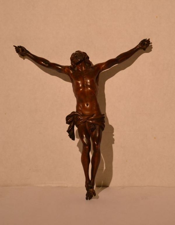 Crocifisso, sec. XVIII, in bosso, cm 20x25