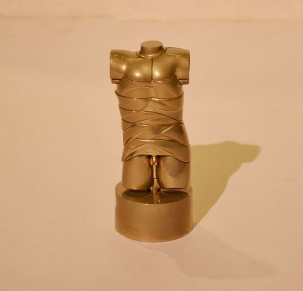 Miguel Berrocal   (Villanueva de Algaidas 1933 - Antequera 2006)     MINI DAVID   metallo, cm 14x6x6,5; es. 501     firmato e numerato