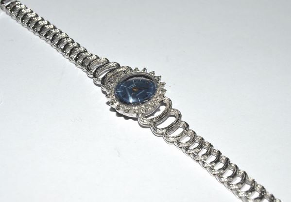   Orologio da polso  per signora con cassa e bracciale in oro bianco e brillanti g 30