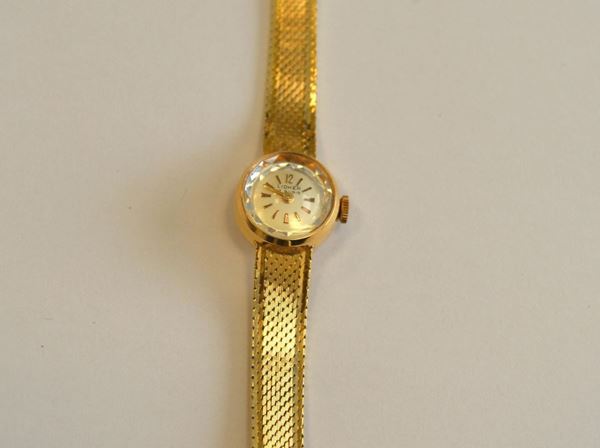 Orologio da polso per signora Lidher con cassa e bracciale in oro giallo g 2