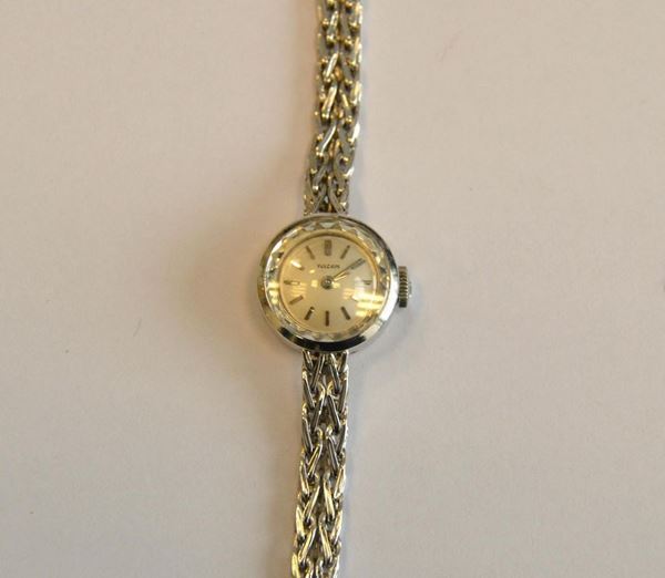   Orologio da polso  per signora Vulcani con cassa e bracciale in oro bianco g 17
