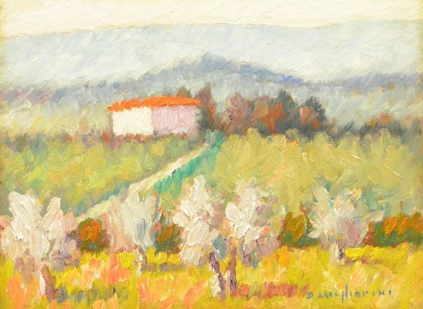  Dino Migliorini ( 1907-2005 ) PAESAGGIO, olio su masonite, cm 30x40 