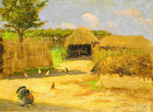 Gino Tommasi ( 1880-1942 ) AIA, olio su cartoncino, cm 22x30