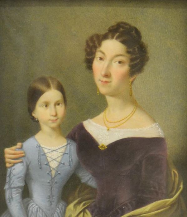 Scuola Italiana, sec. XIX, ANNA MARIA SERAFINI E LA NIPOTE GIGETTA, 