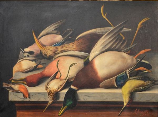 Michelangelo Meucci ( Firenze 1840-1909 ) NATURA MORTA CON