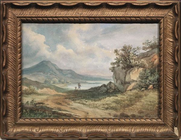  Scuola italiana, sec. XIX   - Asta Gioielli, Argenti, Modernariato, Dipinti, Mobili e Oggetti d'Arte - Poggio Bracciolini Casa d'Aste