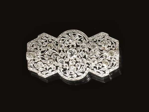  Spilla in oro bianco  e diamanti 