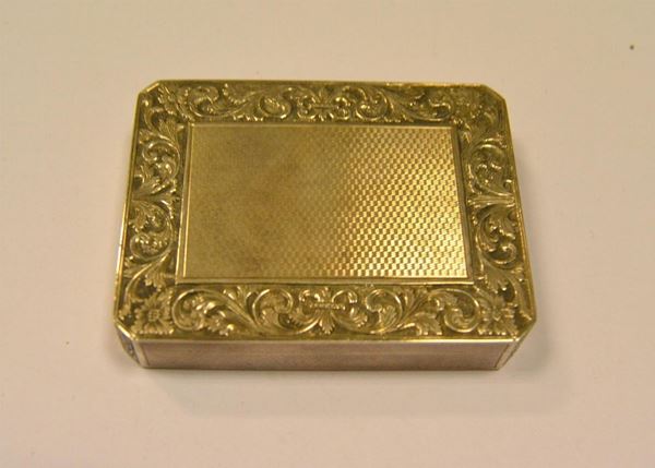  Tabacchiera, inizi sec XX , in argento sterling  