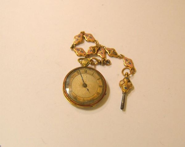  Orologio da taschino, Svizzera fine sec. XIX in oro 