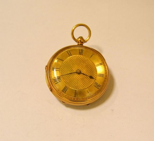  Orologio da tasca, Inghilterra sec XIX/XX in oro 