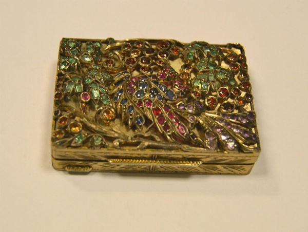  Portacipria in argento e pietre   - Asta Antiquariato, Collezionismo & Gioielli - Poggio Bracciolini Casa d'Aste