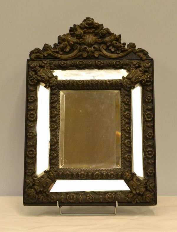  Specchiera, in stile '600,  a cinque luci,