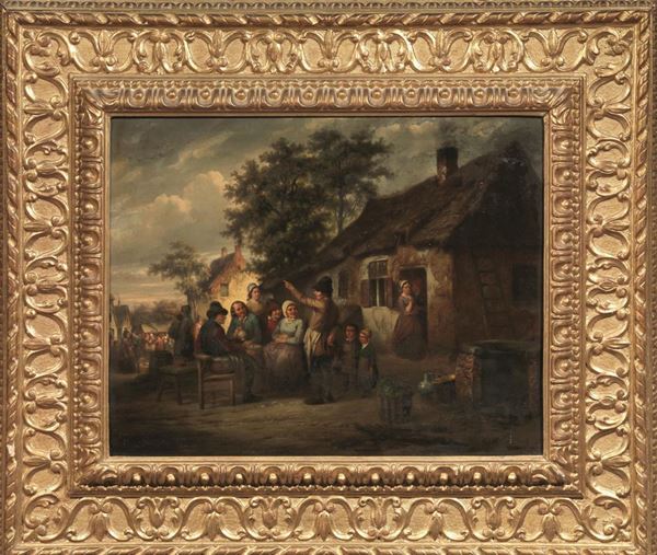  Maniera della pittura olandese del Seicento   - Asta Antiquariato, Collezionismo & Gioielli - Poggio Bracciolini Casa d'Aste