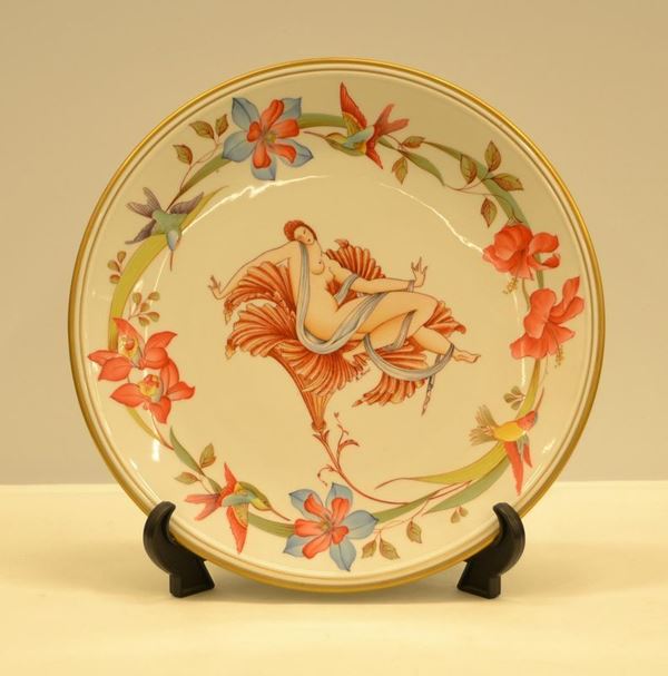  Piatto da parete, sec. XX, manifattura Ginori,   - Asta Antiquariato, Collezionismo & Gioielli - Poggio Bracciolini Casa d'Aste