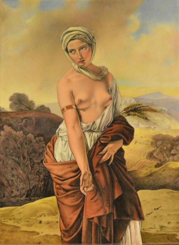  Mattonella, sec. XX, in ceramica,  raffigurante