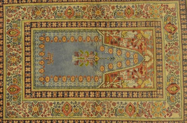  Tappeto preghiera Kaisari,  in seta extra fine,  - Asta Antiquariato, Collezionismo & Gioielli - Poggio Bracciolini Casa d'Aste