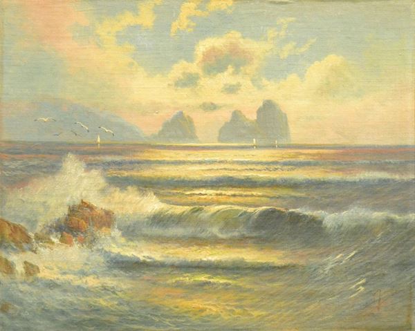  Scuola Italiana, sec. XX    - Asta Antiquariato, Collezionismo & Gioielli - Poggio Bracciolini Casa d'Aste