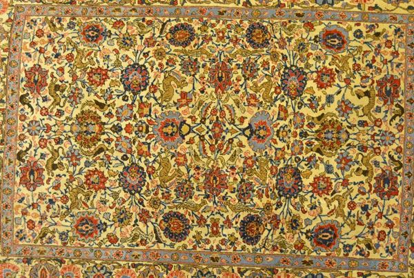  Tappeto persiano Isfahan,  del 1920, a motivo di caccia