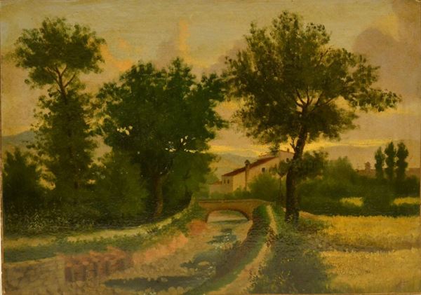  Scuola italiana, sec. XX   - Asta Antiquariato, Collezionismo & Gioielli - Poggio Bracciolini Casa d'Aste