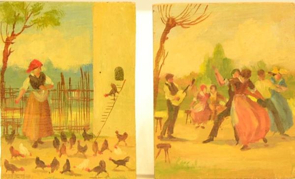  Scuola italiana, inizi sec. XX   - Asta Antiquariato, Collezionismo & Gioielli - Poggio Bracciolini Casa d'Aste