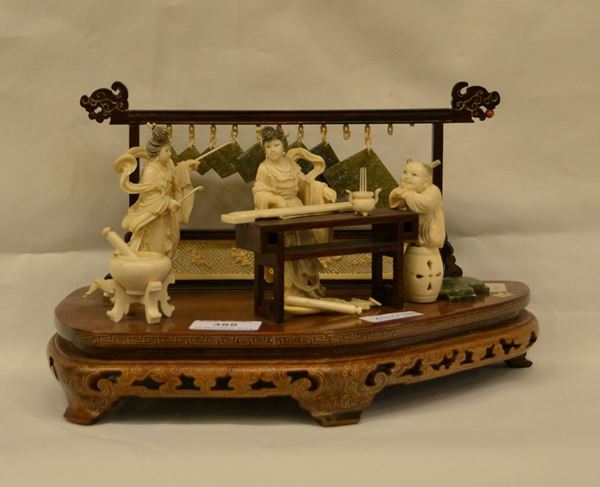   GRUPPO IN AVORIO CINA SEC. XIX-XX   - Asta Antiquariato, Collezionismo & Gioielli - Poggio Bracciolini Casa d'Aste