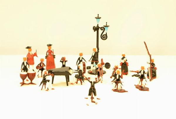  Orchestra in miniatura, sec. XX,  in vetro