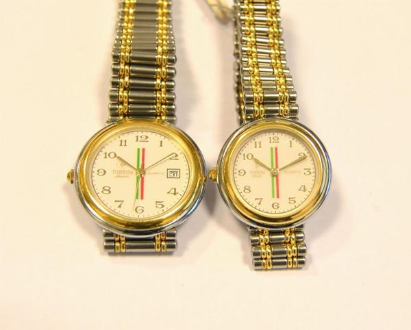  Due orologi da polso da donna  e da uomo    - Asta Decorazione di interni - Poggio Bracciolini Casa d'Aste