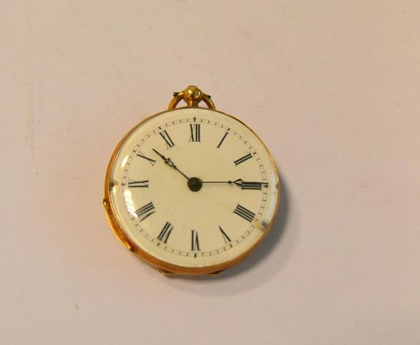  Orologio da taschino ,fine secolo XIX , in oro giallo  