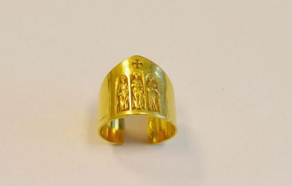  Anello episcopale, del Concilio, Paolo VI, in oro giallo 