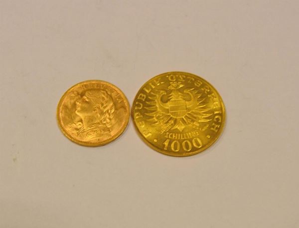   Moneta in oro 900/1000    - Asta Decorazione di interni - Poggio Bracciolini Casa d'Aste