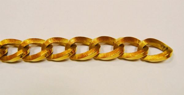  Bracciale in oro giallo satinato  
