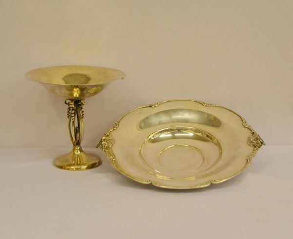  Alzatina, sec. XX,  in argento sterling, g 380  - Asta Decorazione di interni - Poggio Bracciolini Casa d'Aste