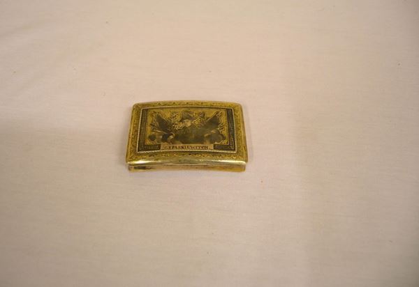  Tabacchiera rettangolare in argento lavorato                                