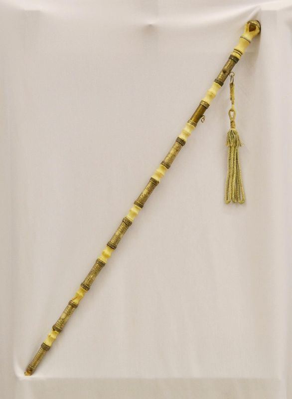  Bastone, sec. XIX, in arte orientale, 