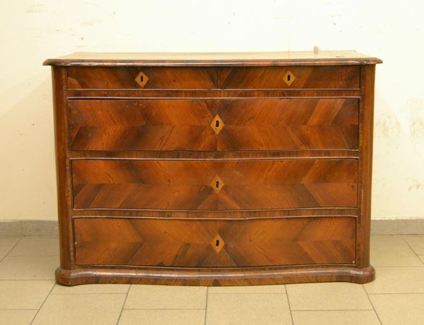  Cassettone, Toscana, sec. XVIII,  in noce e palissandro, 