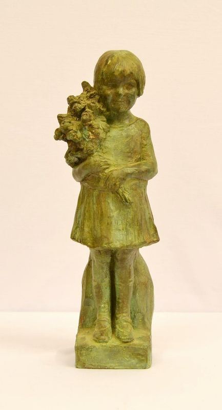  Scultura, sec. XX,  in bronzo, raffigurante 