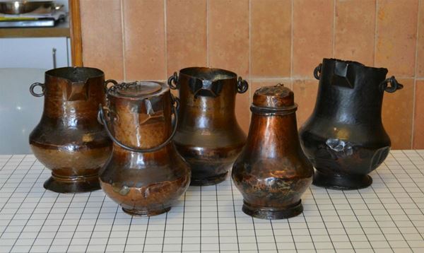  Cinque barbierine, sec. XVIII,    - Asta Decorazione di interni - Poggio Bracciolini Casa d'Aste