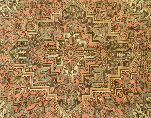  Tappeto persiano Heriz,  di vecchia manifattura, con colori vegetali naturali,