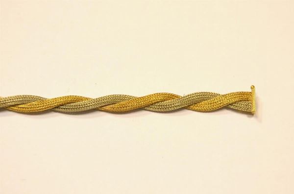  Bracciale in oro giallo e bianco 