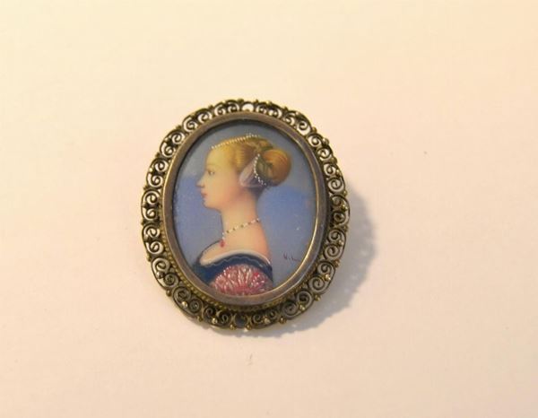  Spilla inizi sec. XX in argento   - Asta Gioielli, Argenti, Arredi, Dipinti e Oggetti d'arte - Poggio Bracciolini Casa d'Aste