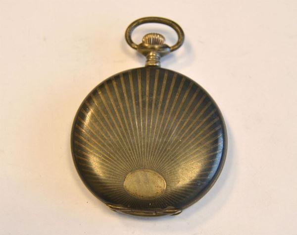  Orologio da tasca inizi sec. XX ,Tavannes Watch CÂ°, in argento  a niello 