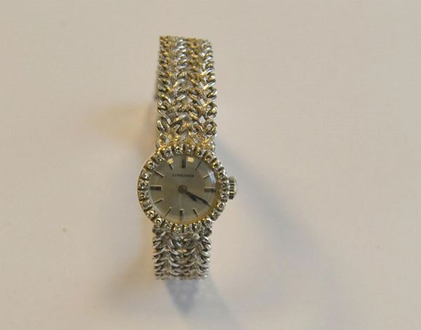  Orologio da polso per signora Longines in oro e diamanti 
